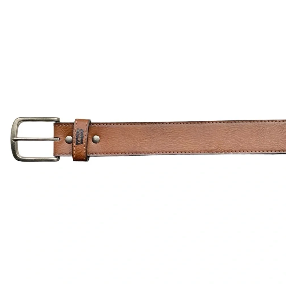 LEVIS Belt Coated Leather Caramel Brown Size M 34-36